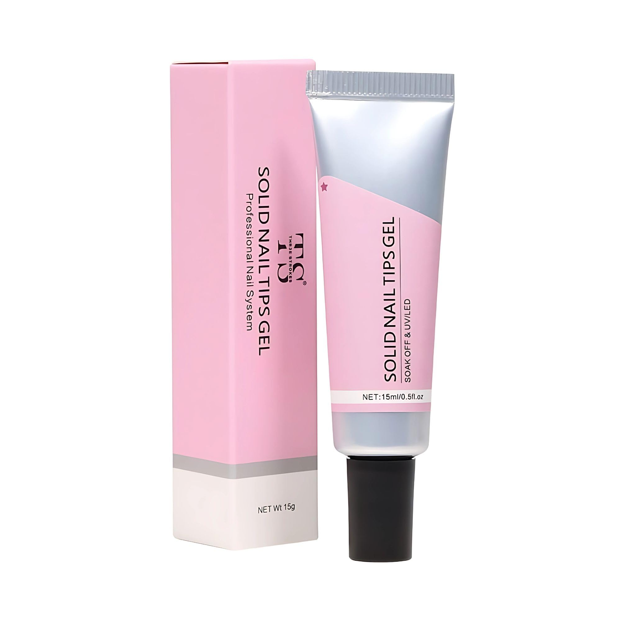THR3E STROKES Solid Nail Glue for Press On & Acrylic Nails, Clear 3D Sculpture Gel Super Strong, UV/LED Cured 15ML-image-24