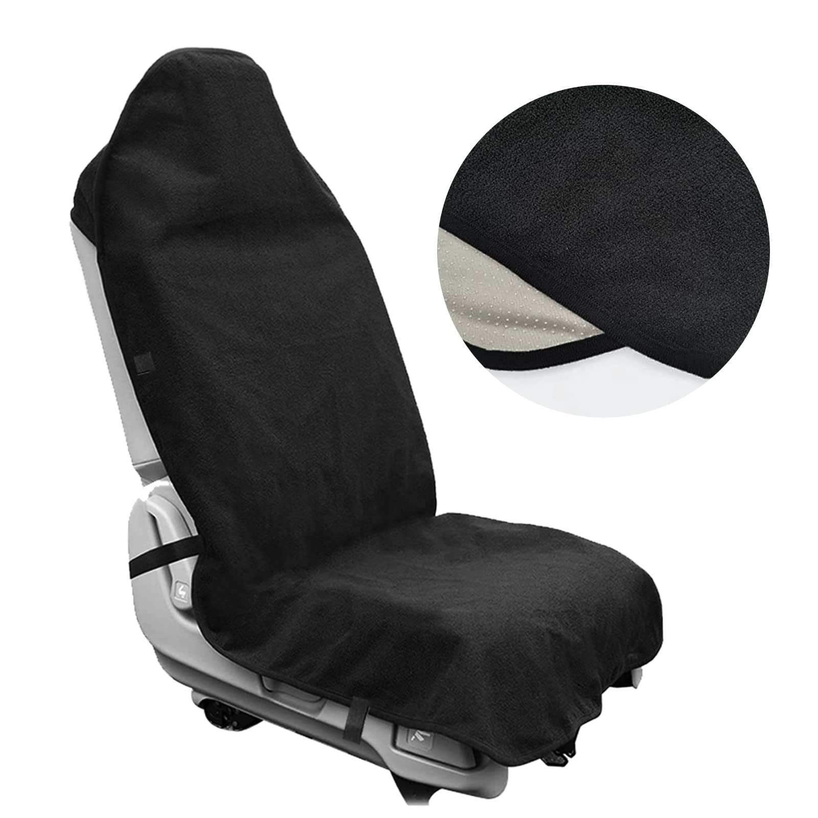 ZIMABLUE Terry Cloth seat Cover Universal Waterproof Car Sport Towel Seat Cushion Non-Slip Sweat-Absorbent Towel Cloth Suitable for All Seasons Waterproof Beach Seat Cover Washable