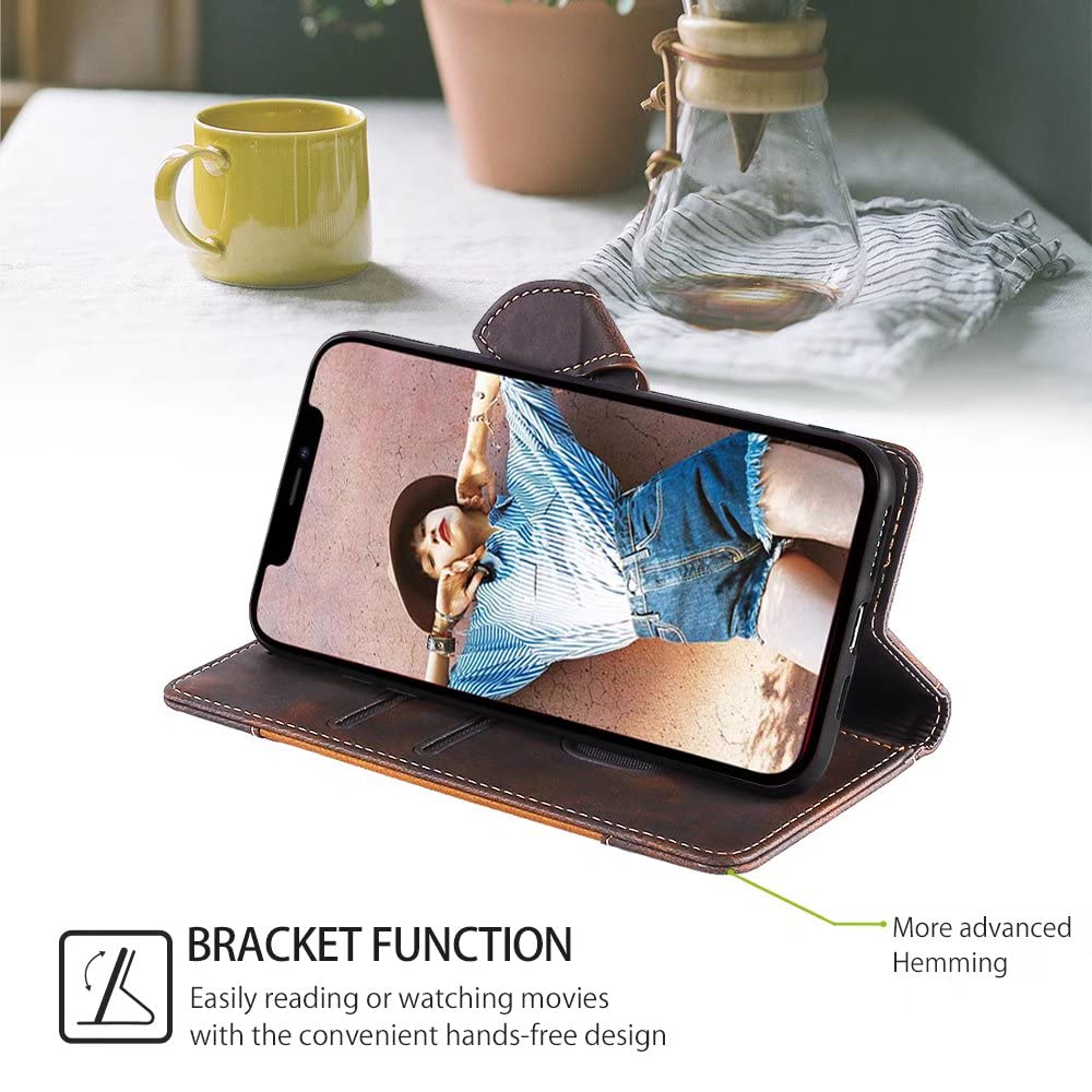 Custodia Flip In Pelle Con Carta Magnetica Per Nokia G21/G11: Cover Antiurdo Morbida TPU Kingdee