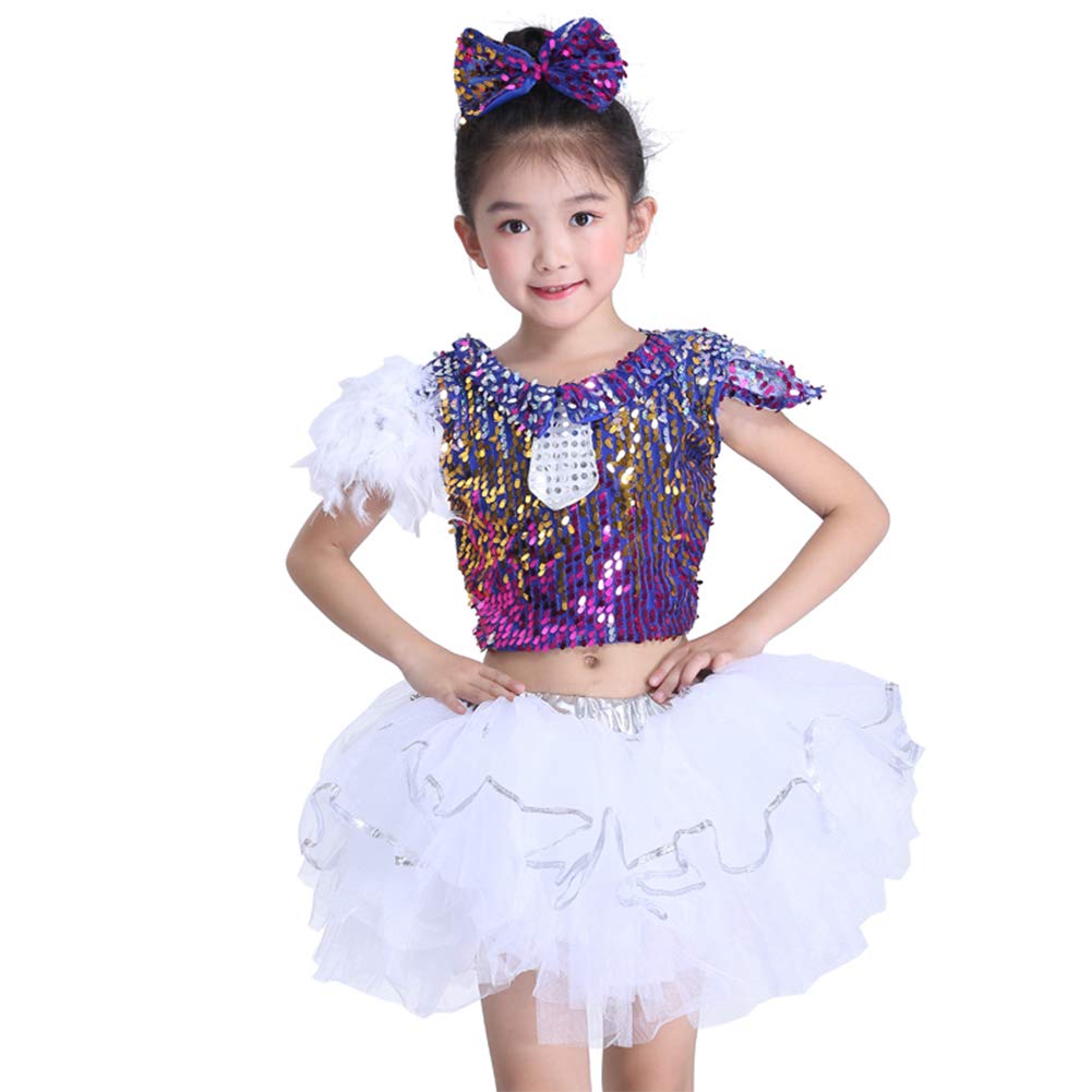 Amazon.co.jp: 子供 ダンス 衣装 キラキラ ジャズダンス ダンスウェア