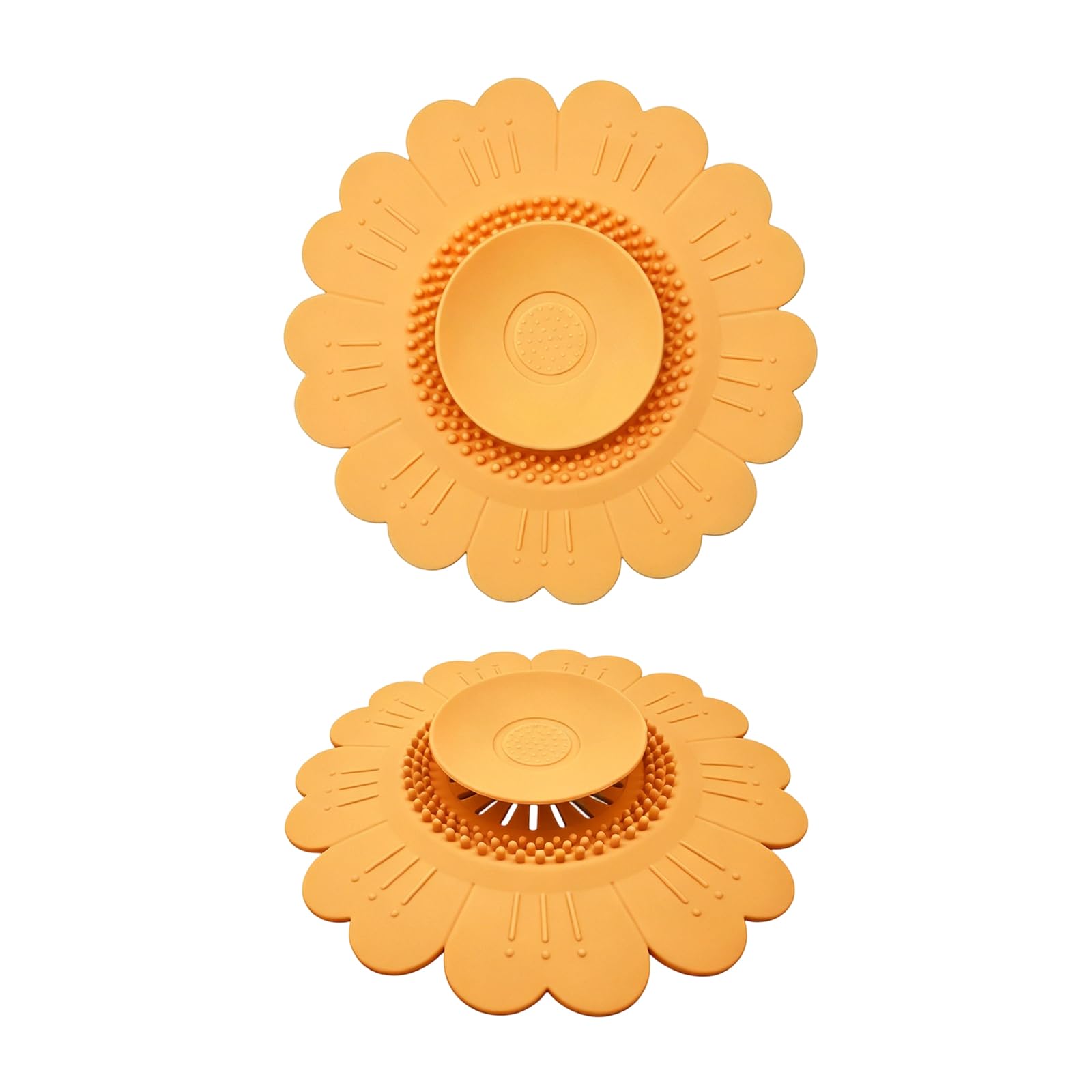 Flexible Silicone Sink Strainer Sunflowers Shape Silicone Drain Stopper Nonslip Silicones Strainer for Kitchen Bathroom Drain Stopper