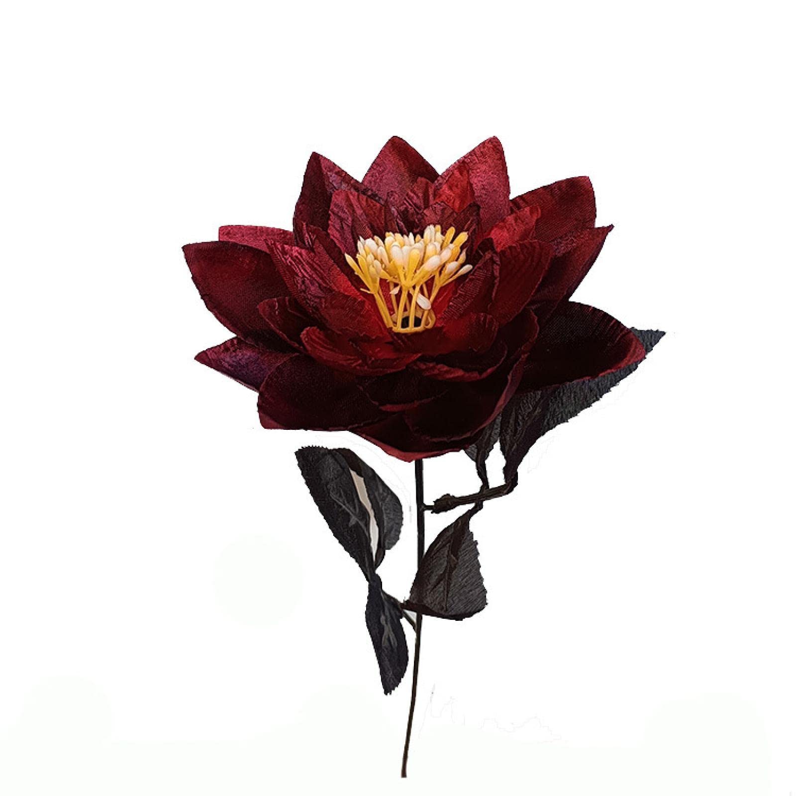 GJGHKLHL artificial flowers， Artificial Rose Flower Fake Single Interior Decoration Living Room Arranged Multi-Colored Flowers Red/90(Affectionate Red Lotus)