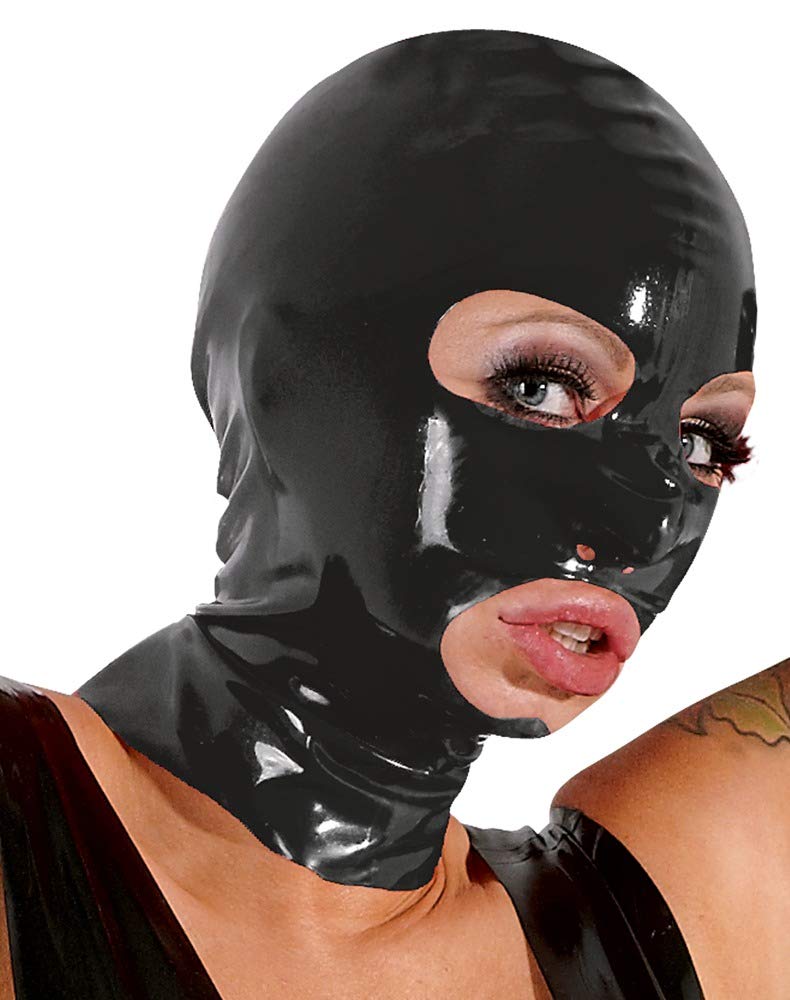 Latex Late X Maschera per la testa in lattice Nero