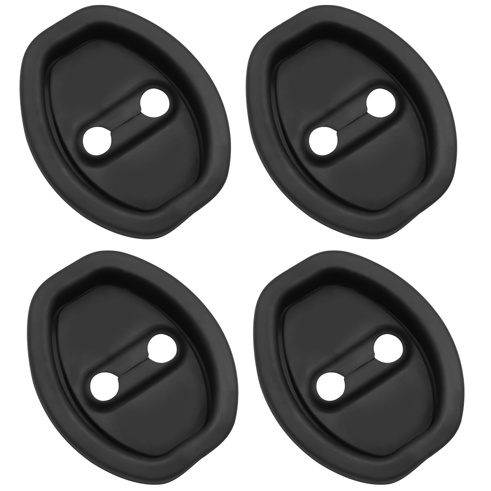 4Pcs Silicone Lock Accessories, Foldable Door Lock Cover Latch Protector, Taxi & Car-Hailing Protective Cover Set (Black)