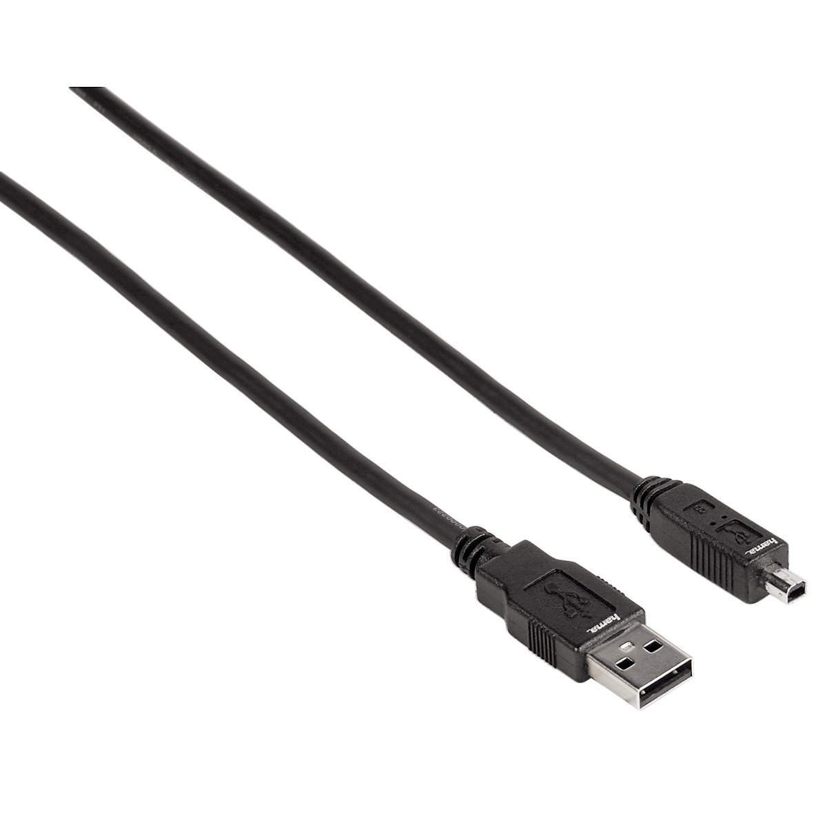 Hama USB 2.0 A-Mini B4 1,8m black USB 2.0 Cable USB-A Plug -, 00074202 (USB 2.0 Cable USB-A Plug - mini USB-B Plug (B4), 1.8 m, 1.8 m, USB A, Mini-USB B, 480 Mbit/s, Black)