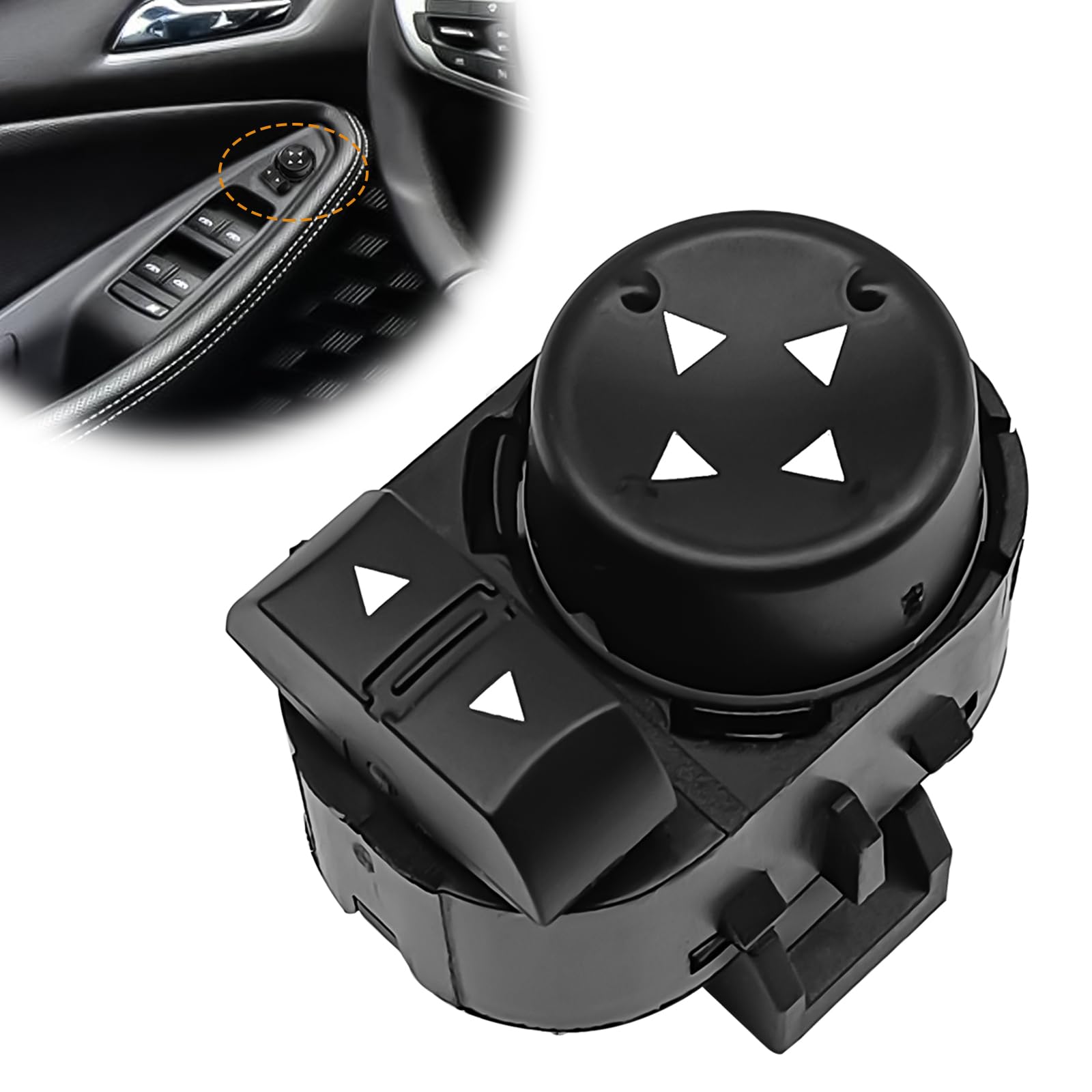 Interruptor Silverado 07-14 Interruptor De Control Para Espejo Retrovisor De Chevrolet Silverado/GMC Sierra 2007-2014 - Número 22883768, Negro Interruptor Retrovisor Camioneta