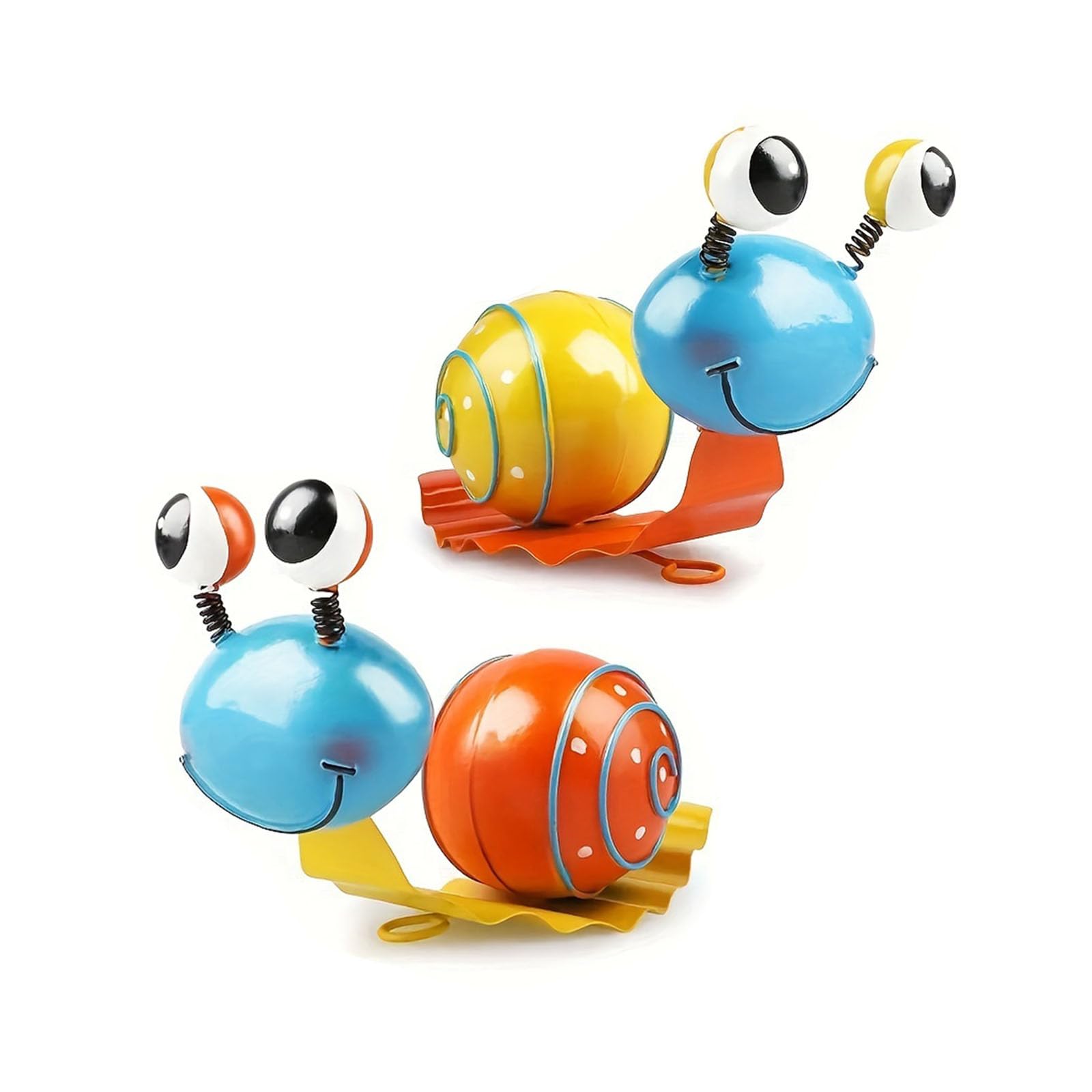 NITNOEI 2 Piezas de Metal Caracol Jardín Decoración, Esculturas de Metal Colorido Caracol, Figuras de Jardín Estatua, Esculturas de Pared, Decoración Para Jardín, Patio, Césped, Valla, Balcón, Terraza