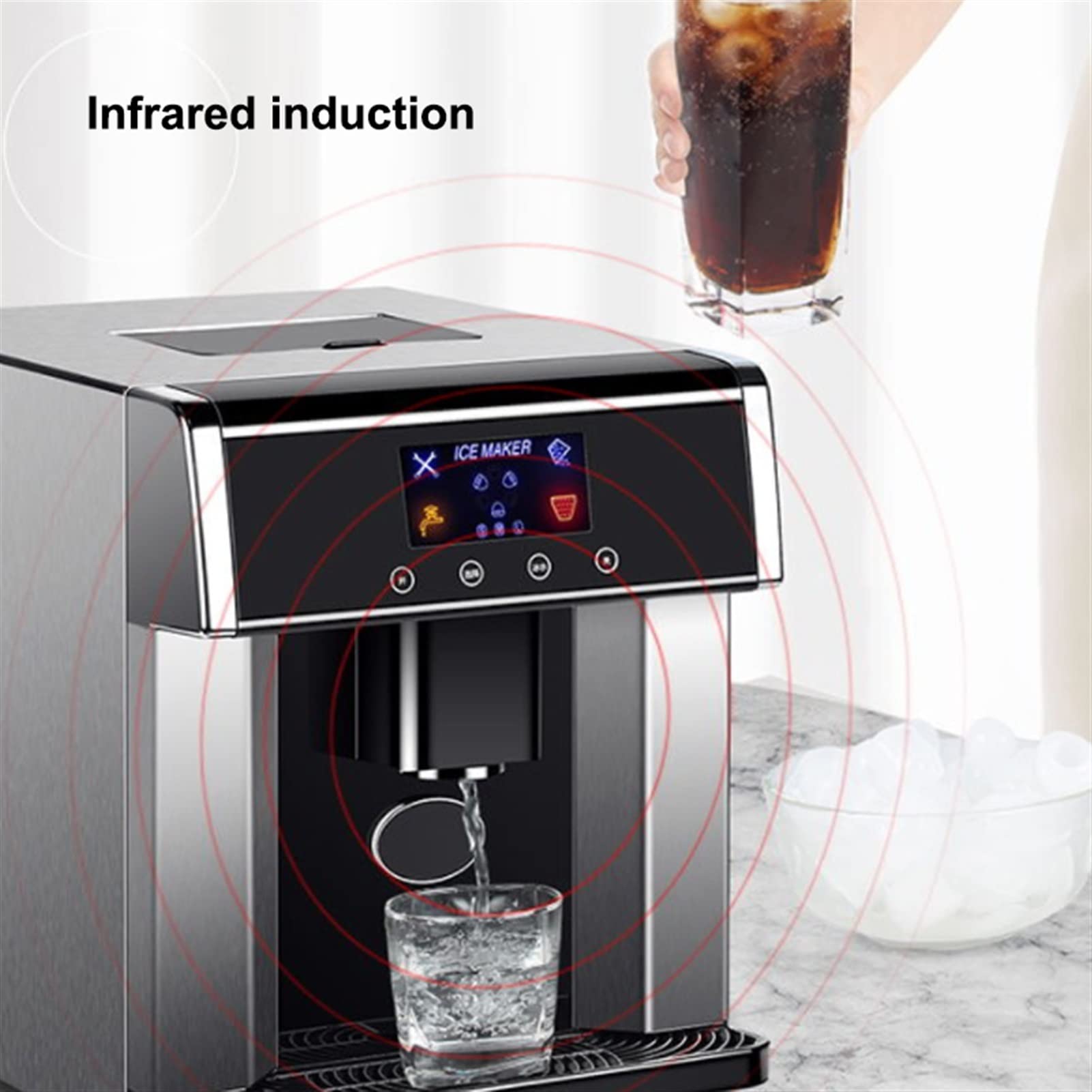 Amazon.co.jp: 製氷機 キューブアイス アイスメーカー 110V/220V氷水