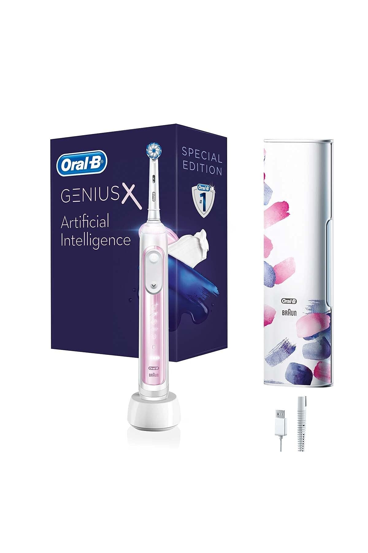 Oral-B Genius X Aı Art Of Brushing Blush Pink Şarj Edilebilir…