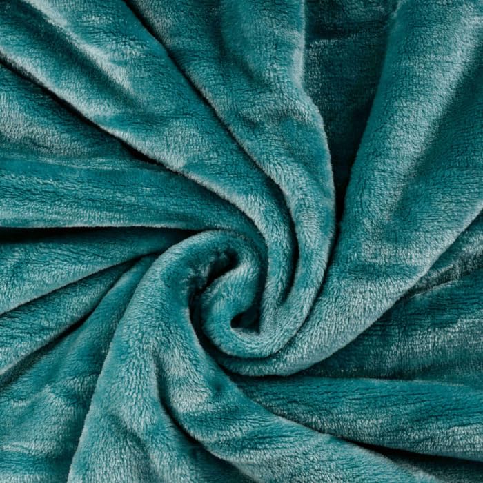 Image of ABRAZO AC Blanket | 300 GSM Lightweight Super Soft Cozy for Bed, Sofa, Couch, Travel & AC Room | Double Bed 220x240 cm | Solid Color | Breathable All-Season Comfort (Clouded Blue)