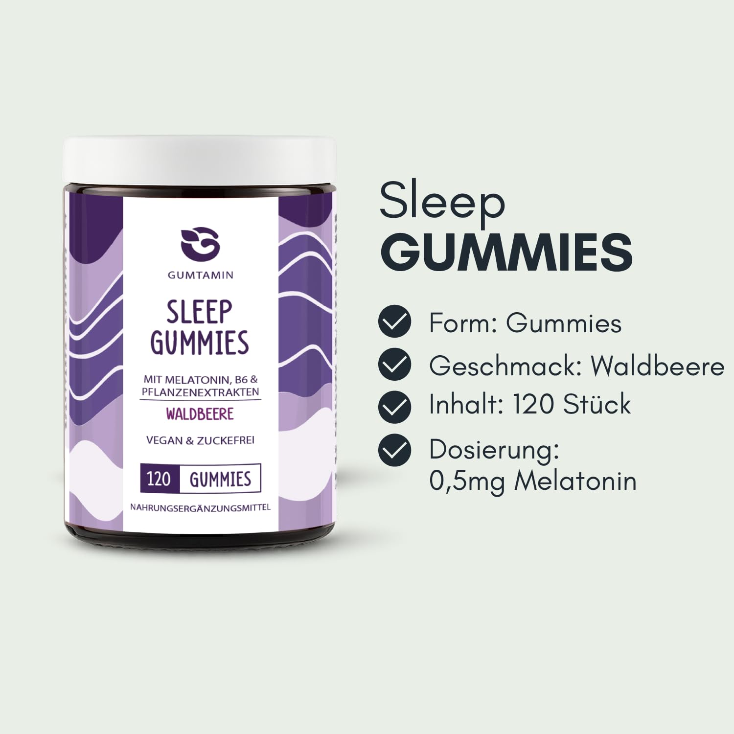 Sleep Melatonin Gummibärchen (Packung mit 2)