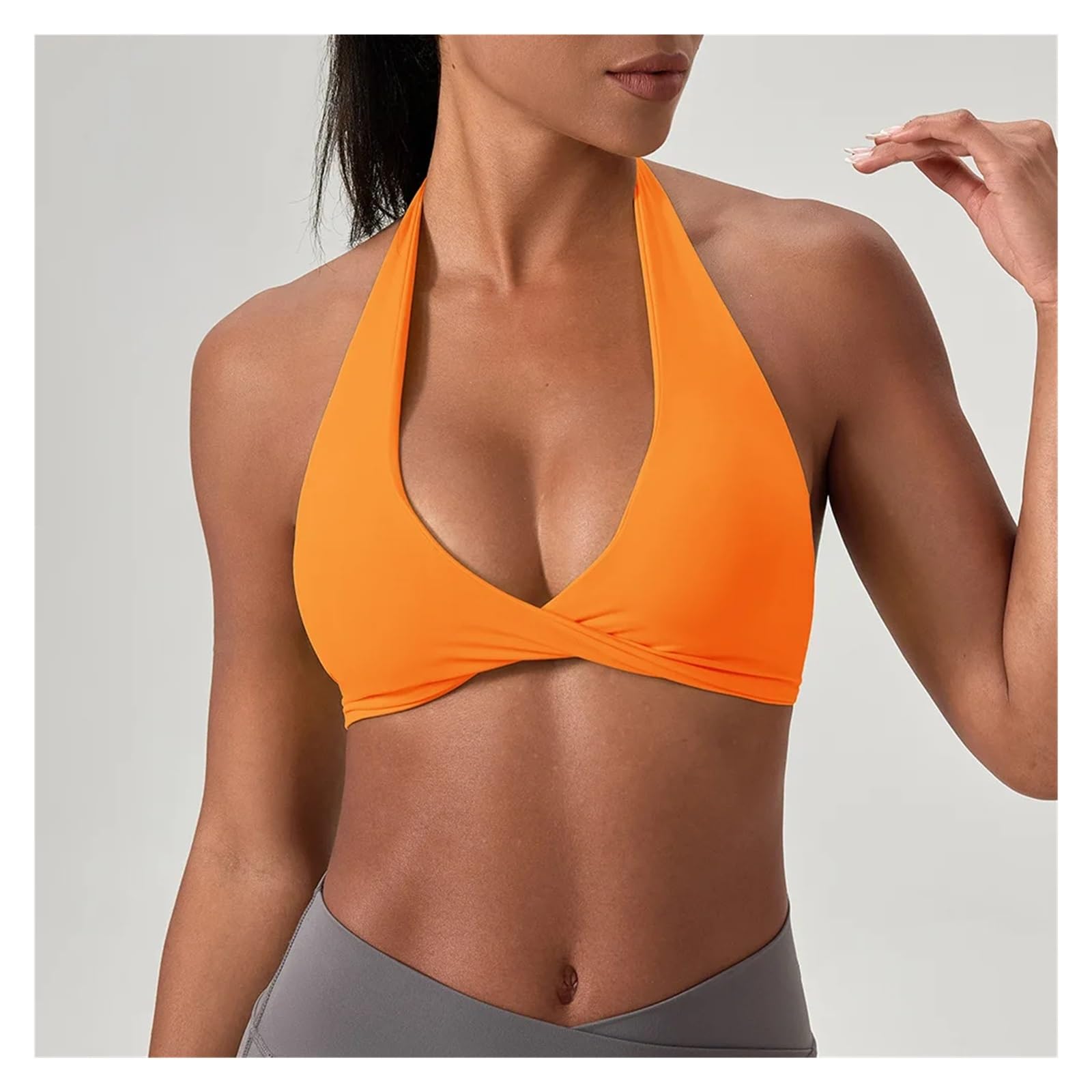 Reggiseno Sportivo da Donna Reggiseno con Spalline for Donna, Reggiseno Sportivo Schiena Scoperta, Leggero, Top Corto da Palestra, Senza Cuciture, Yoga, Reggiseni Imbottiti