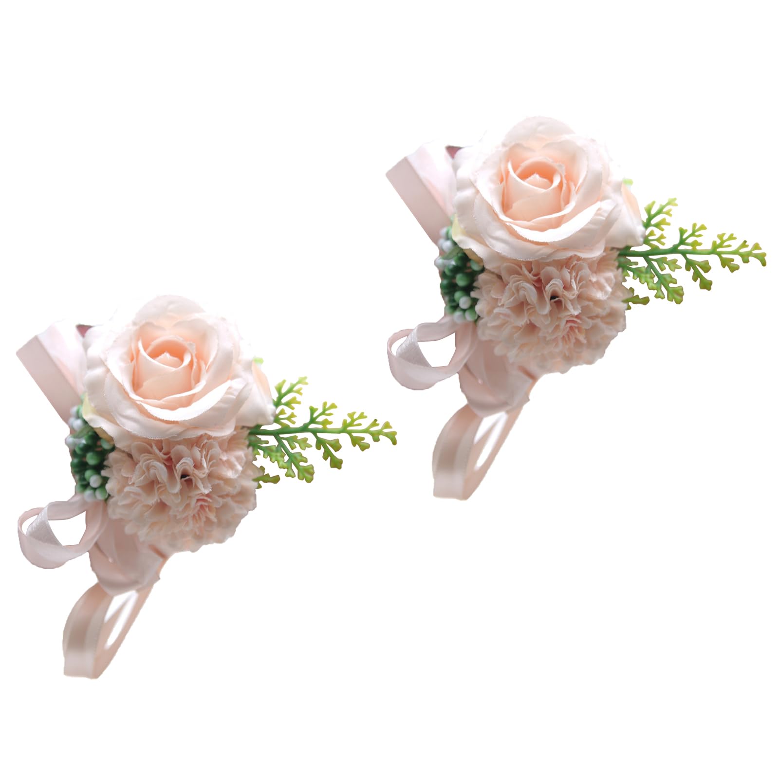 Tsophreniq 2Pcs Flower Wrist Corsages for Wedding, Rose Wrist Corsages for Bride Bridesmaid, Ceremony Anniversary Flower
