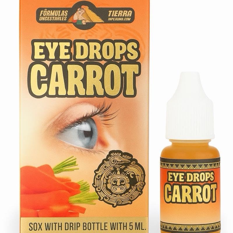 Carrot Eye Drops Gotas de Ojos Zanahoria Natural Vision Support with Carrot Extract Apoyo Natural para la Visi