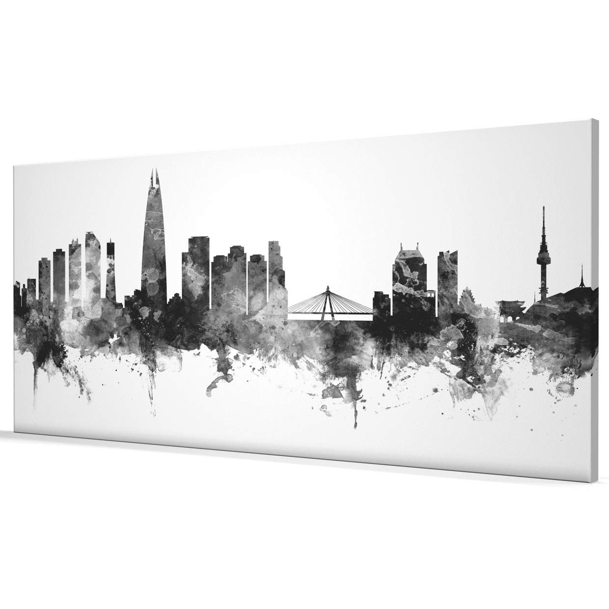 Seoul Skyline South Korea Box Canvas Print -2714