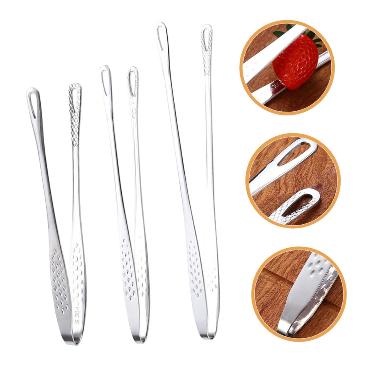 TOYANDONA 3 Sätze Grillzange Teiliges Rutschfeste Kochzange Für Bbq Steak Und Buffet Hitzebeständig Langlebig Für Vielseitige Anwendungen Längen 3 Stücke * 3