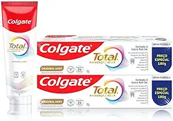 Creme Dental Colgate Total Original Mint, Prevenção Ativa, 180g 2 unidades