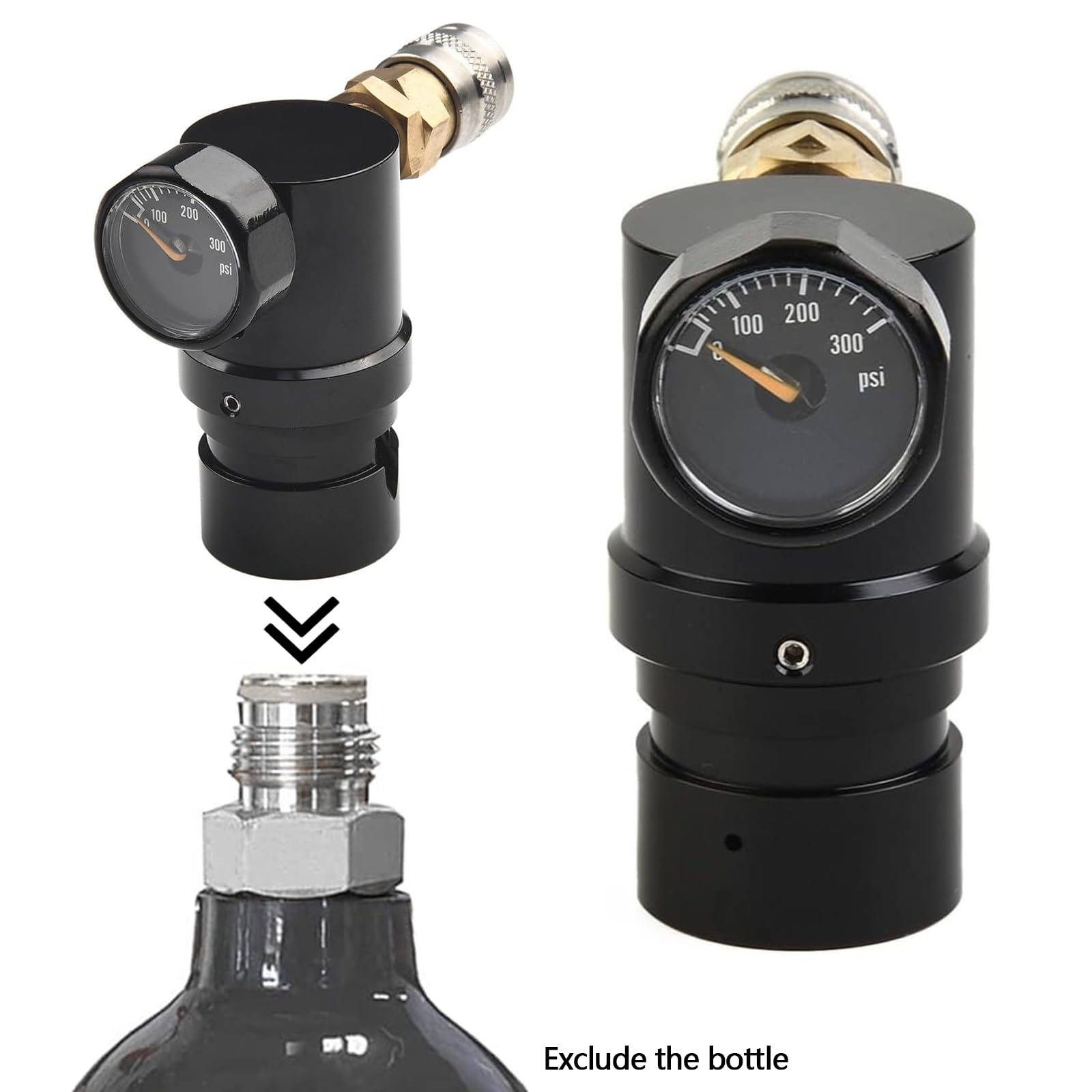 Compresor De Aire Pcp Para Paintball, Regulador De Tanque De Aire, Regulador De Aire Hpa Micro Mr, ManóMetro De 2000 Psi, Regulador De Tanque De Aire De Paintball E Indicador De VáLvula