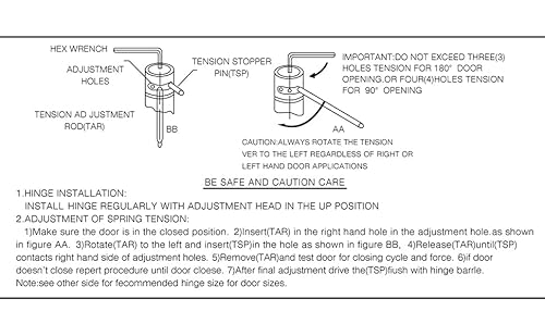 Self Closing Door Hinges 4" X 4 Inch,Stainless Steel Door Hinges Interior Door Hinges Spring Loaded Door Hinges Bathroom Pantry Basement Front Heavy Duty Door Hinges 2 Pack (Black, 2 Pack) #TOP1