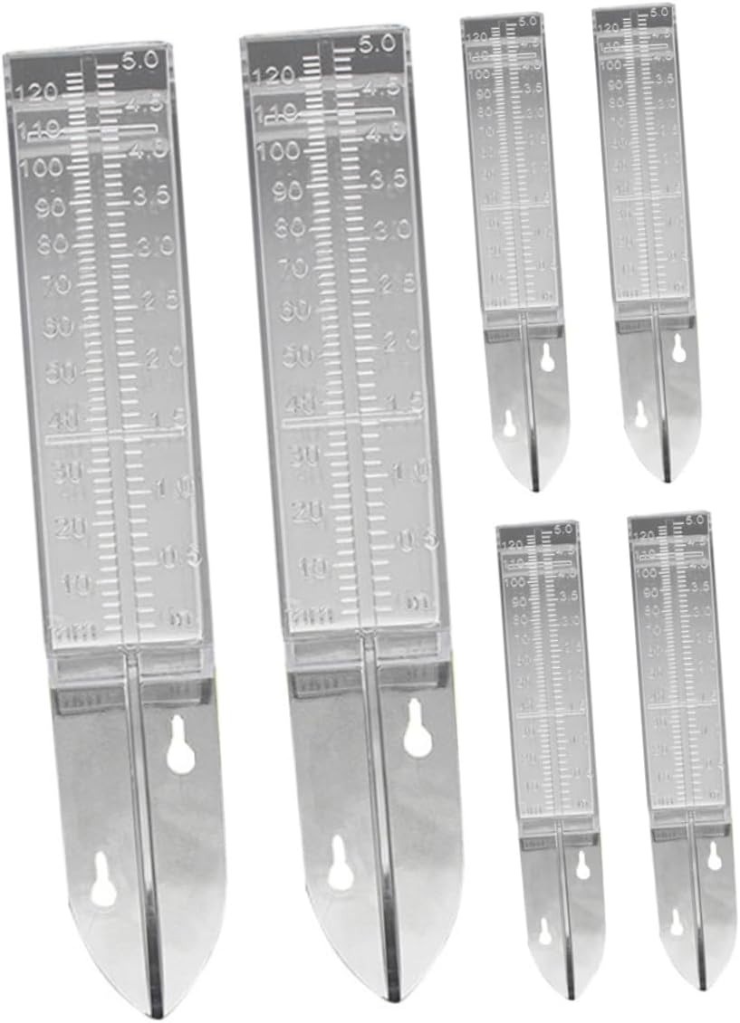 BESPORTBLE 6pcs Transparent Rain Gauge for Garden Accurate Rainfall Measurement Tool Weatherproof Design for Garden Water Management