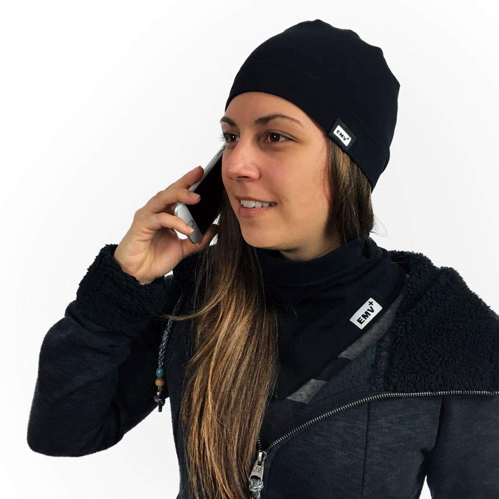 EMV+ Anti-Radiation Strahlenschutz Mütze/Haube (Schwarz) (X-Large (57-63cm))