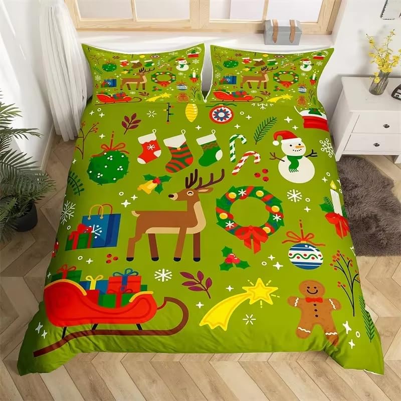 Parure de lit 200x200 de Noël : le cadeau de décoration hivernale parfait pour lit d'enfant