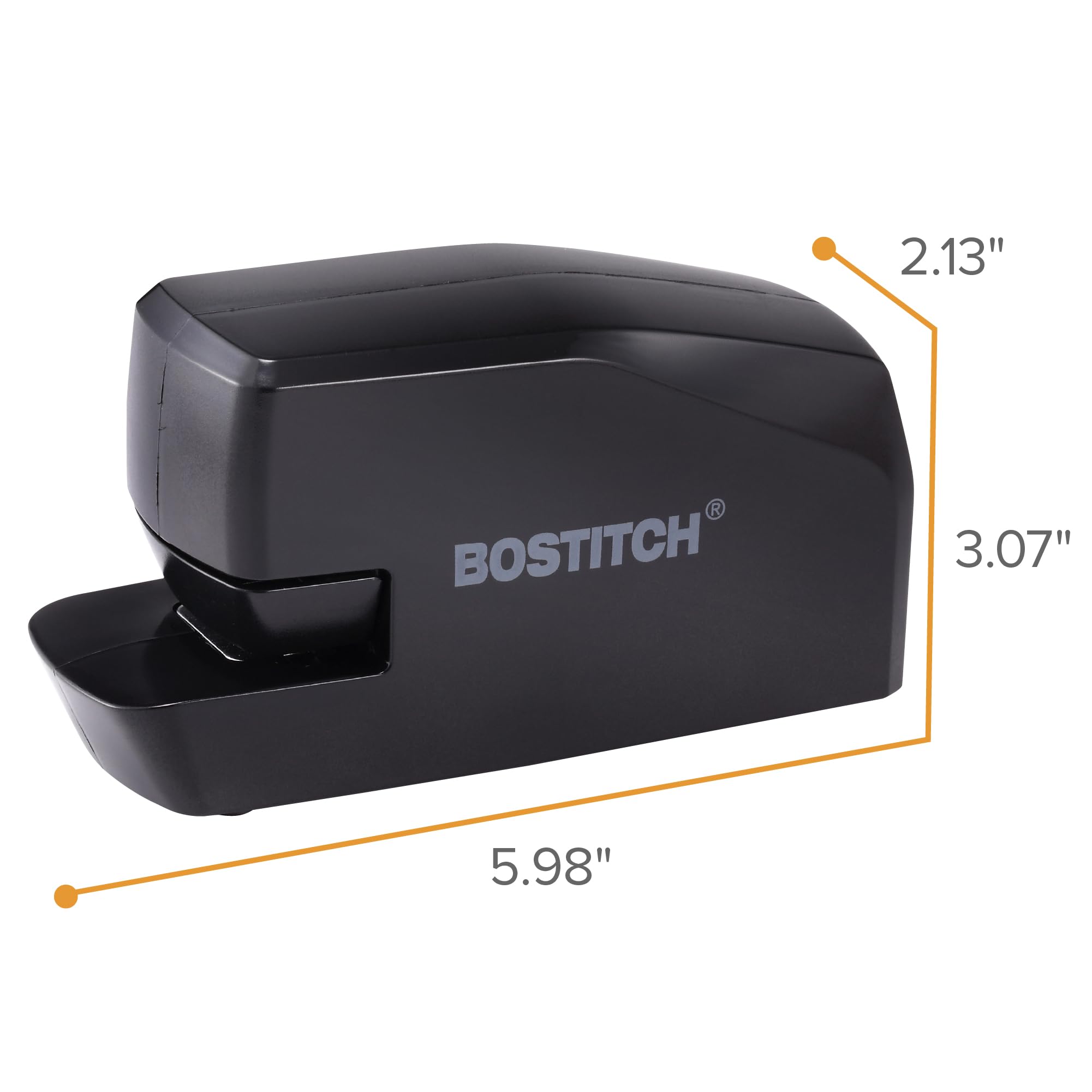 Bostitch Agrafeuse électrique portable de bureau, 20 feuilles, alimentation AC ou batterie, noir (MDS20-BLK)