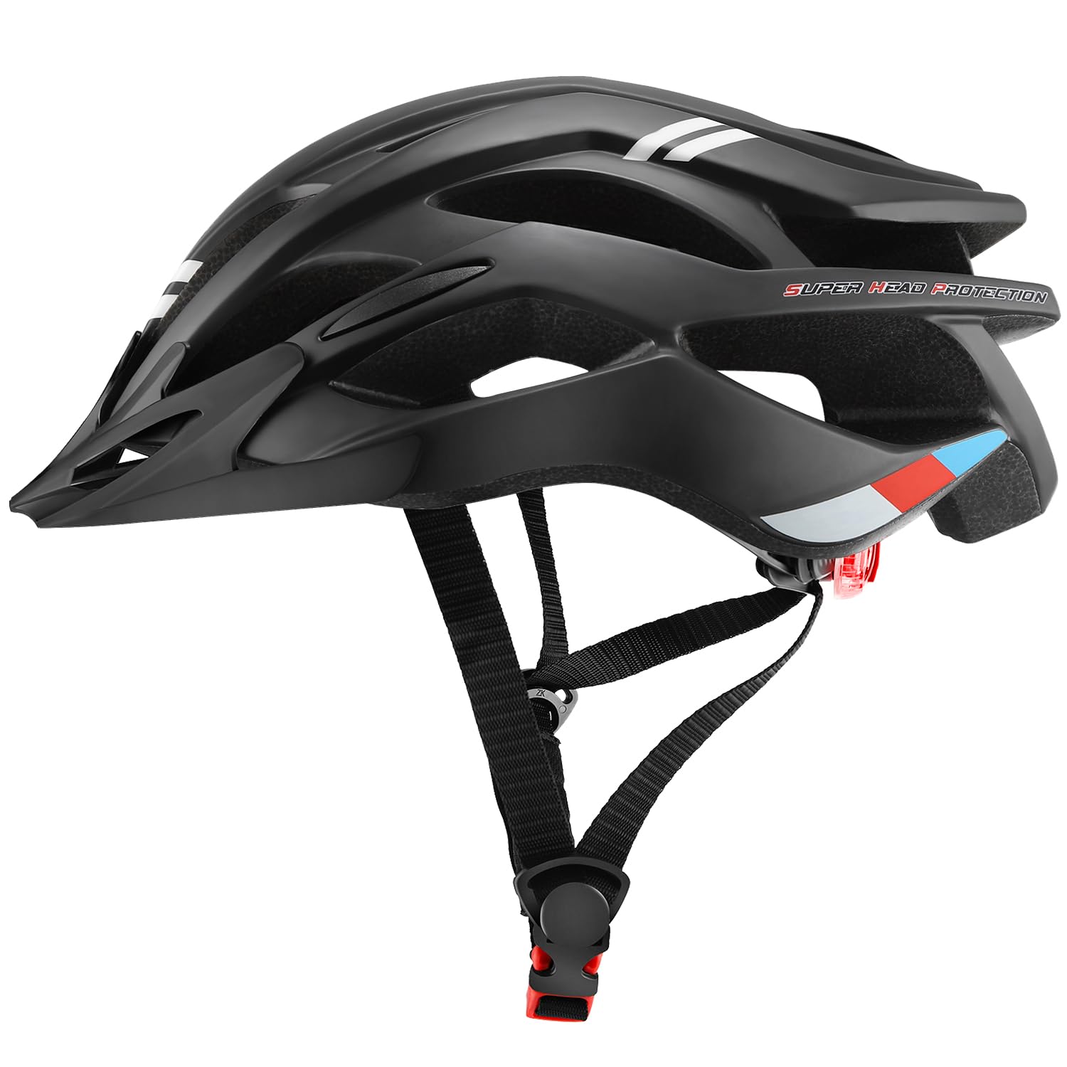 Cadenas Velo Casque De Vélo Adulte Réglable - Protection Pour Route Et VTT - Tailles Unisexe, Couleurs Noir/rouge/bleu Casque Vélo Adulte Réglable