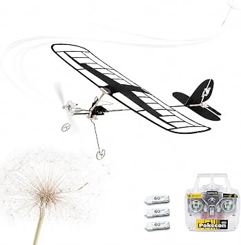 Ultra-Light Film Covered RC Plane for Adults & Beginners with Smart Flight Stabilization, 2.4GHz 3CH Remote Control, Indoor Slow Flyer Fixed Wing Glider Trainer Aircraft