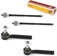 Vista 12 de Metrix Premium Chassis Parts - Kit de 4 piezas de extremos de barra de acoplamiento frontal exterior e interior compatible con Nissan Pathfinder