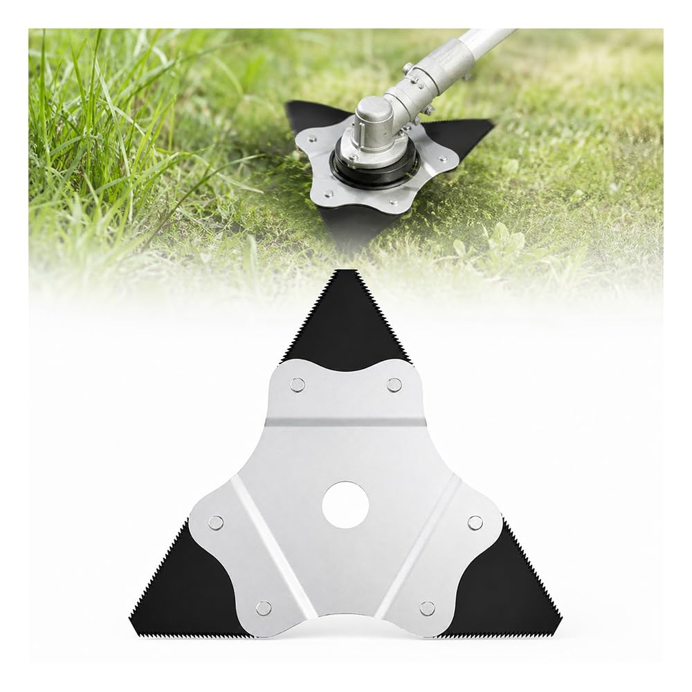 Lame Débroussailleuse pour Echo PAS-2620ES Triangulaire Dentée 230mm Coupe Herbe Trou Central 25,4mm,Black