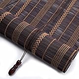 竹すだれ 日除け 目隠し 竹スクリーン 幅 50cm/60cm/70cm/80cm/90cm/100cm/120cm 竹 ローラーシェード 屋外 屋内用 Bamboo Blinds プライバシー保護 装飾 遮光ロールアップ (Color : W*h, Size : 50x80cm)