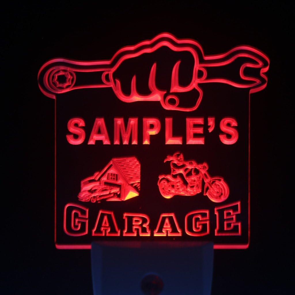 ADVPRO wspp-tm Name Personalized Custom Garage Basement Den Repair Day/Night Sensor LED Sign
