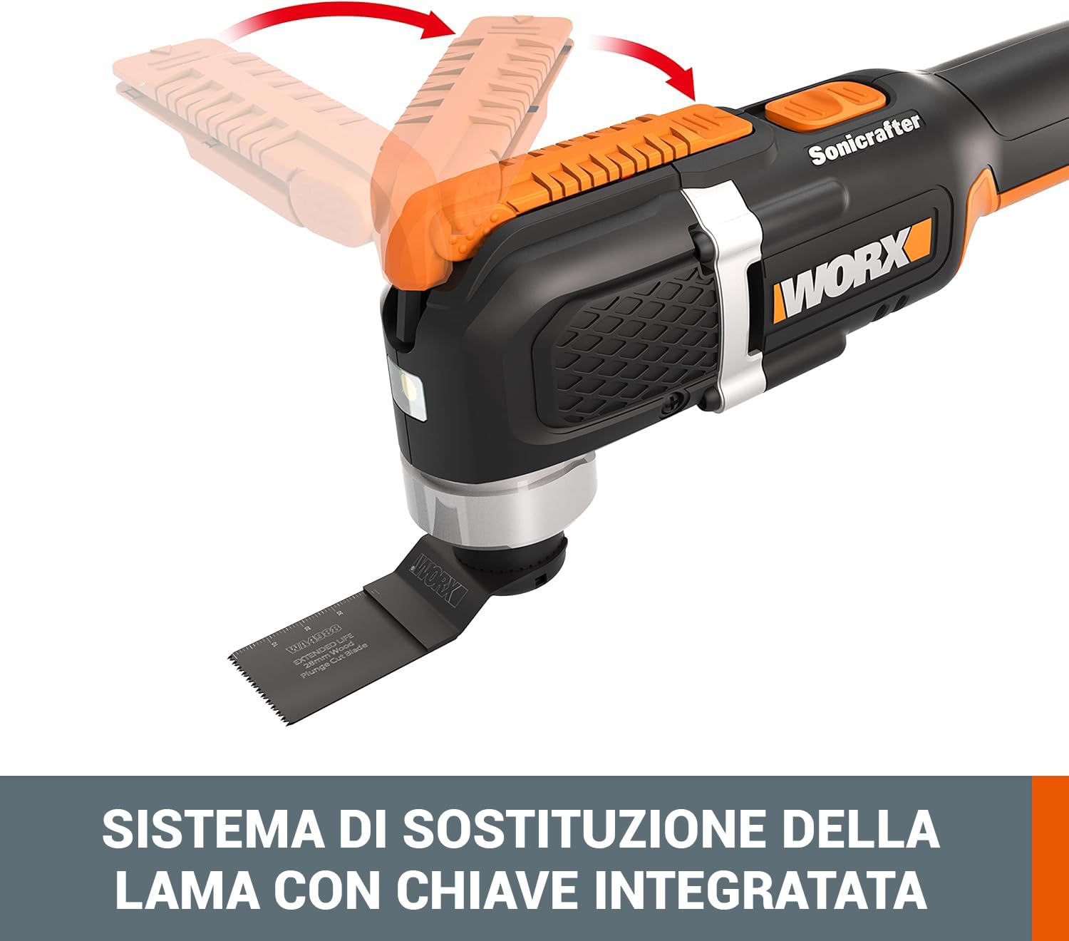 WORX WX696.9 Multiutensile oscillante a batteria Sonicrafter 20V - solo utensile
