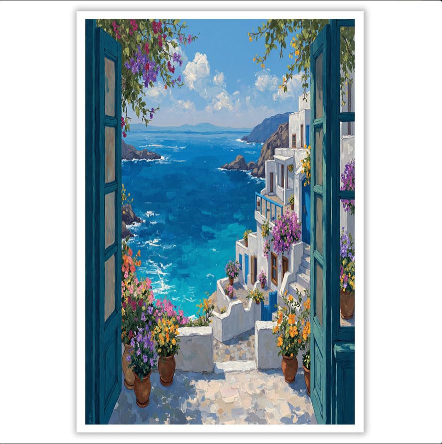 Cuadro sobre lienzo de colinas desérticas 80x120cm para decorar un salón moderno en azul oscuro