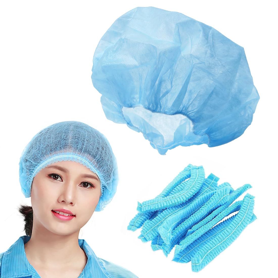 20 piezas gorros de ducha desechables no tejidos, elásticos, antipolvo, para médicos, laboratorios, enfermeras