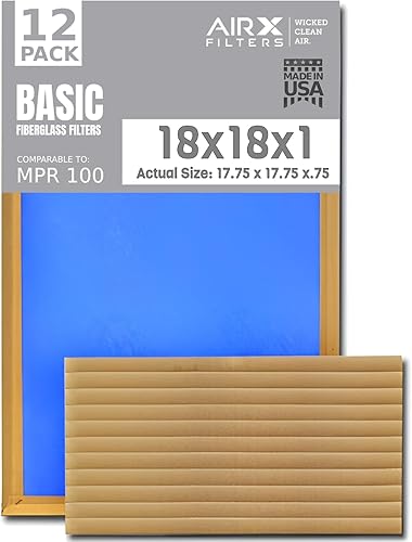 Miniatura 8 de Filtro de aire MERV 4 de 16 x 16 x 1 pulgadas, comparable a los filtros de horno económicos básicos MPR 100, paquete de 12 filtros de fibra de
