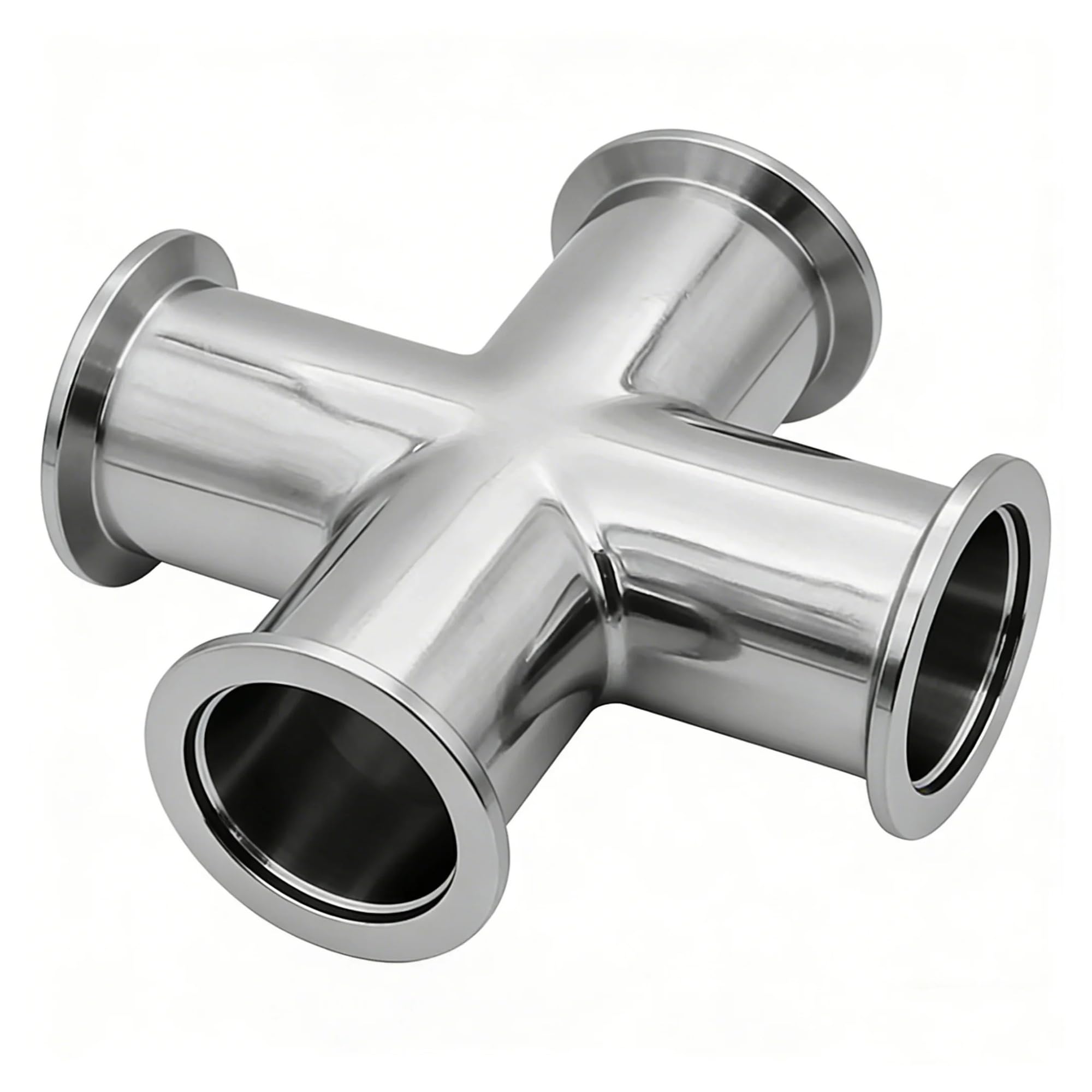 KF16 KF25 KF40 KF50 304 Acero Inoxidable KF vacío Cruz 4 vías Reductor de Conector de instalación de tuberías Reductor(KF50-KF40)