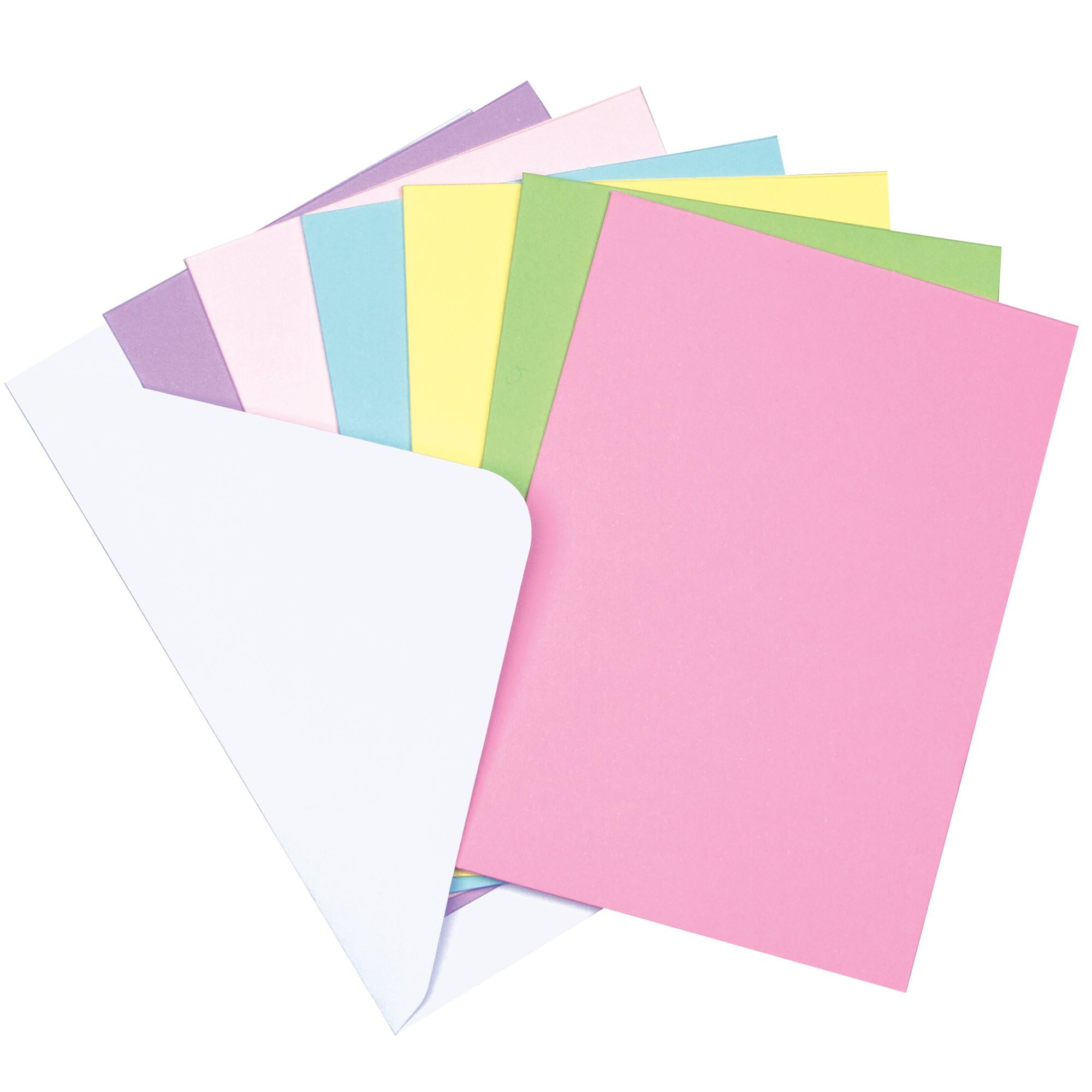 Baker Ross AF358 Blank Coloured Greeting Cards (Pack of 12) To Colour in, Decorate and Personalise, 148mm x 105mm