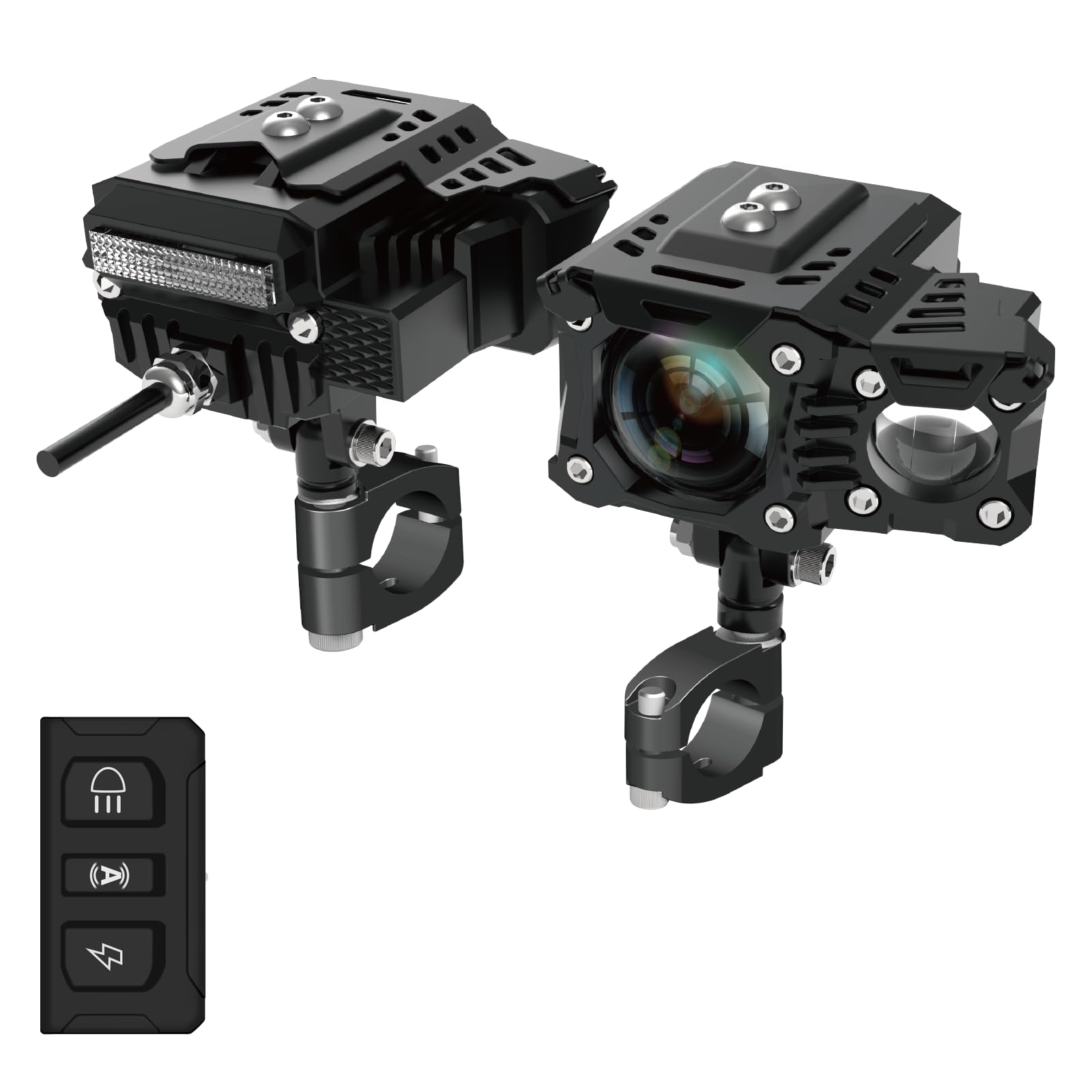 AlienRider M901 Smart Motorcycle Spotlight, 180W Cornering Light, Built-in Six-Axis Gyroscope, 120° Wide Angle, Automatic Brightness Adjustment for High/Low Beam, IP67 Waterproof and Dustproof.