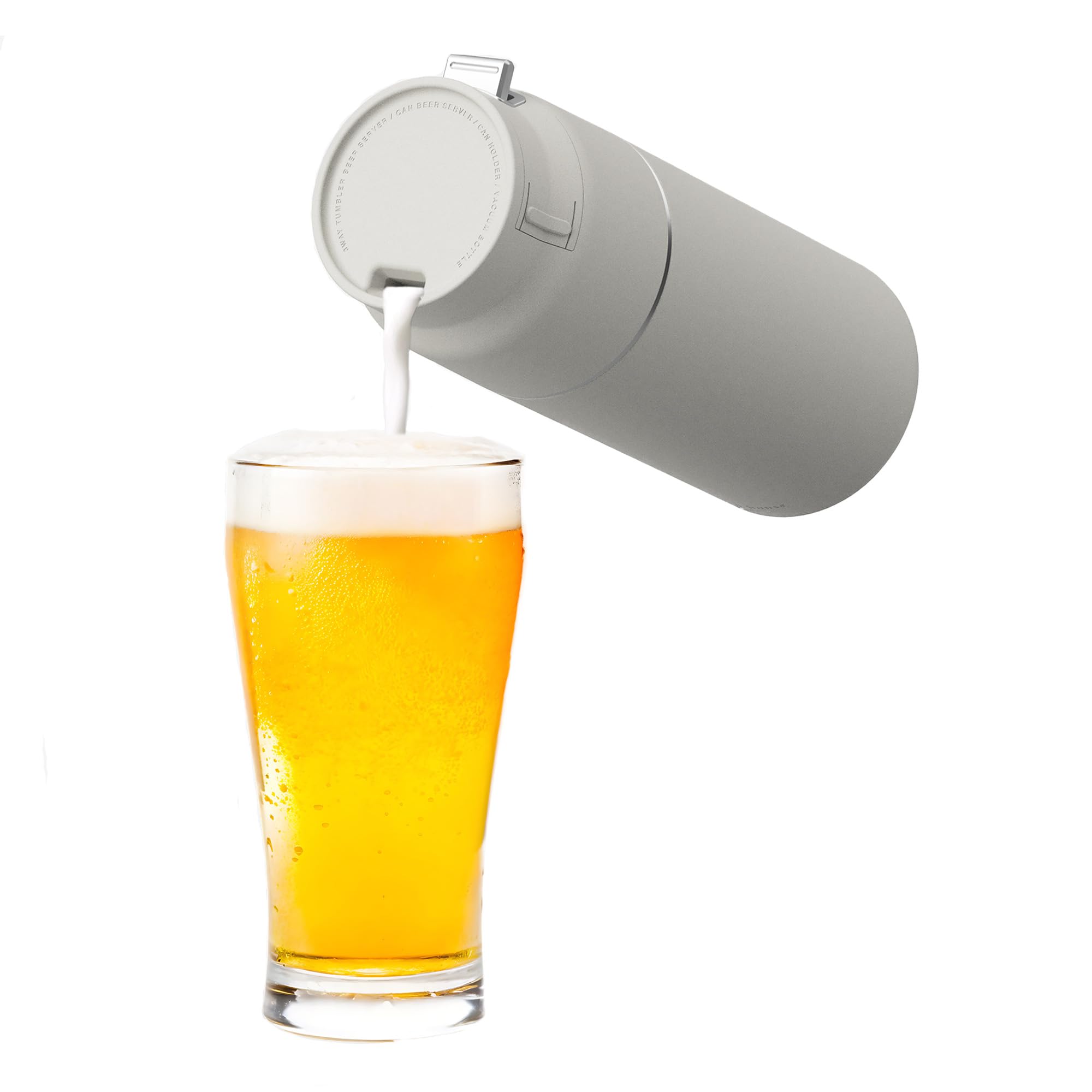 グリーンハウス タンブラービールサーバー 3way ビールサーバー 缶ホルダー タンブラー クリーミー泡 缶ビール用 水筒 ベージュ GH-BEERU-BE