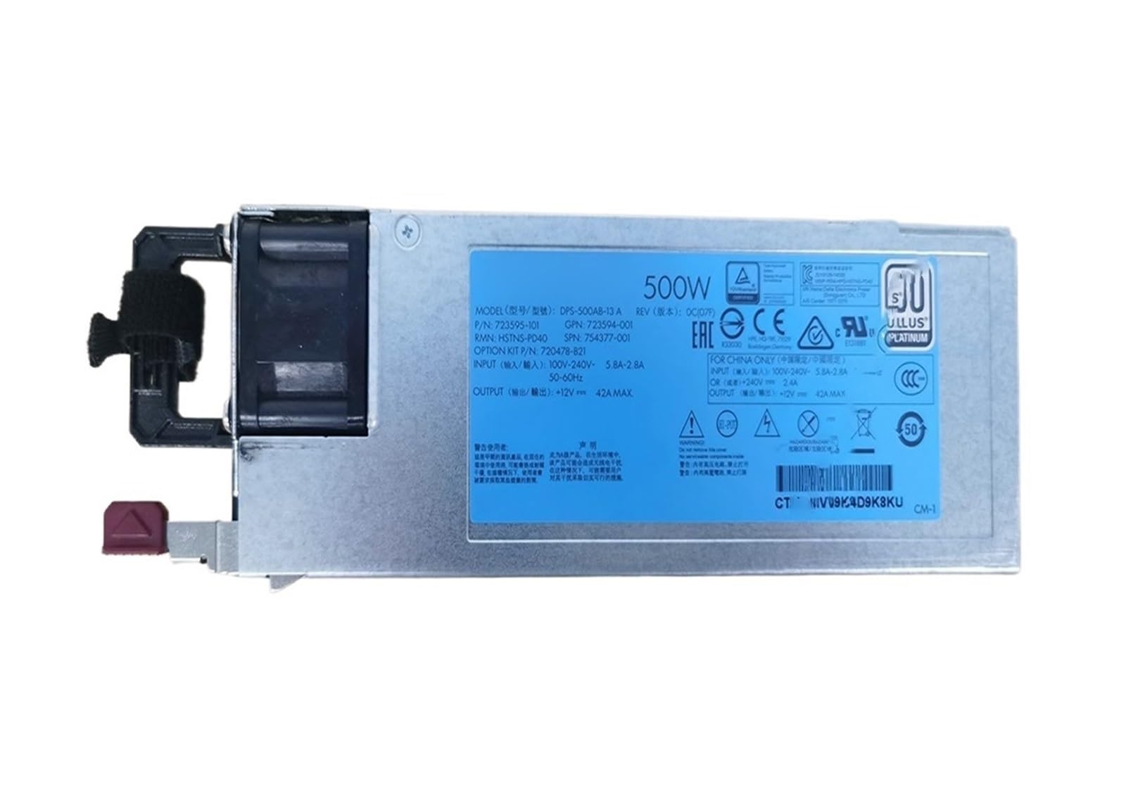 754377-001 alimentation serveur 500w bloc de rechange interne pour rack gen9