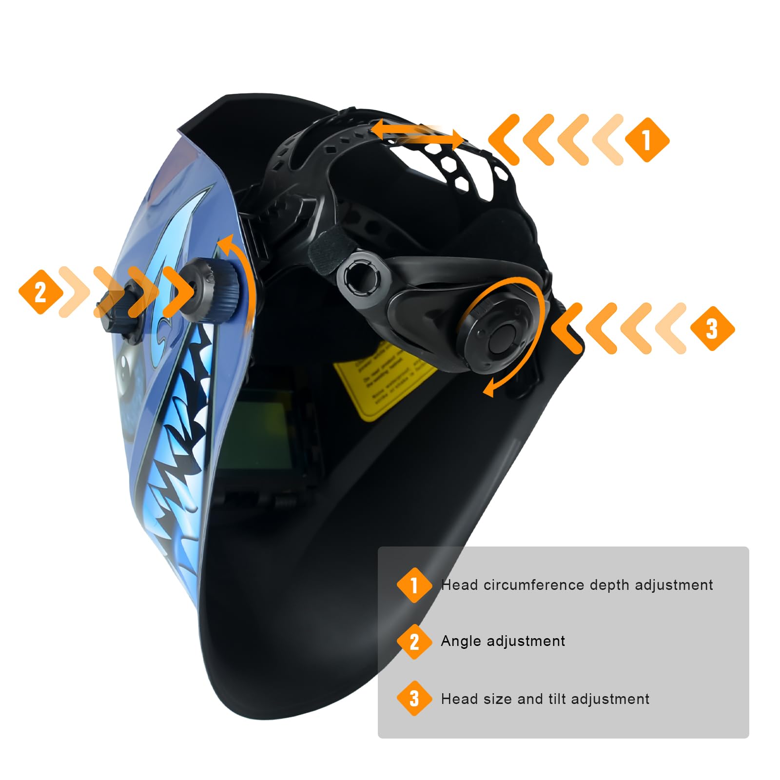 TRQWH Casco de repuesto para casco de soldadura, campana de soldadura de agujero cuadrado, casco de soldadura cómodo y flexible, accesorios de casco de soldadura