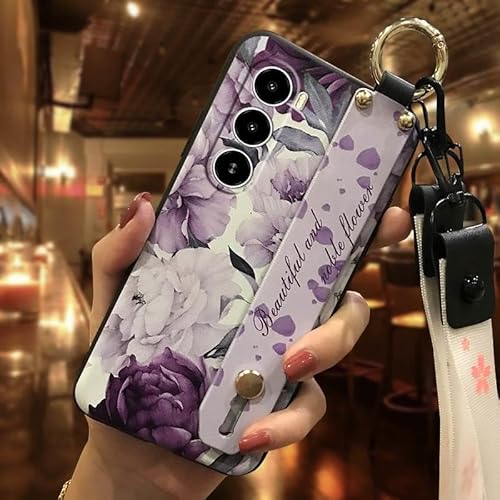 Phone Case Compatible with Itel A100, Lanyard Dirt-resistant Design Shockproof Waterproof Durable Anti-dust Wristband Protective