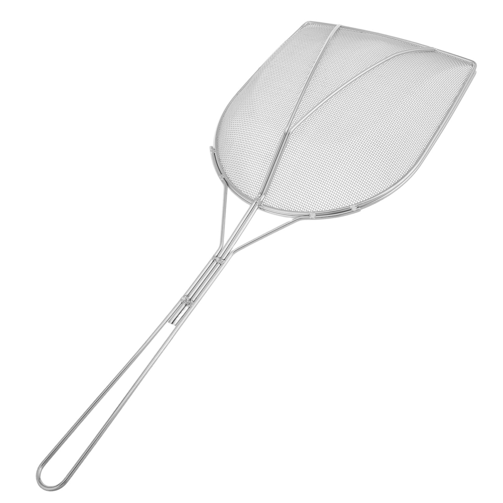 BCOATH Stainless Steel Outdoor Camping Oil Slag Skimmer Fine Mesh Strainer Spoon for Cooking Large Slot Frying Utensil