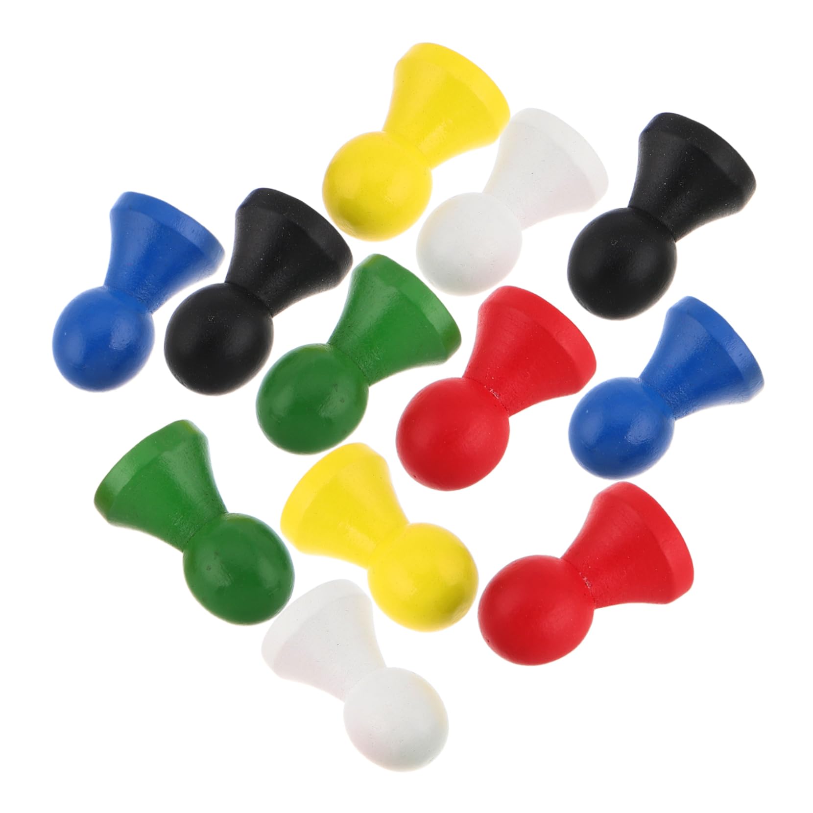 ibasenice International Chess Set Travel Game 12pcs Wooden Chess Pieces Supplies for Arts Crafts