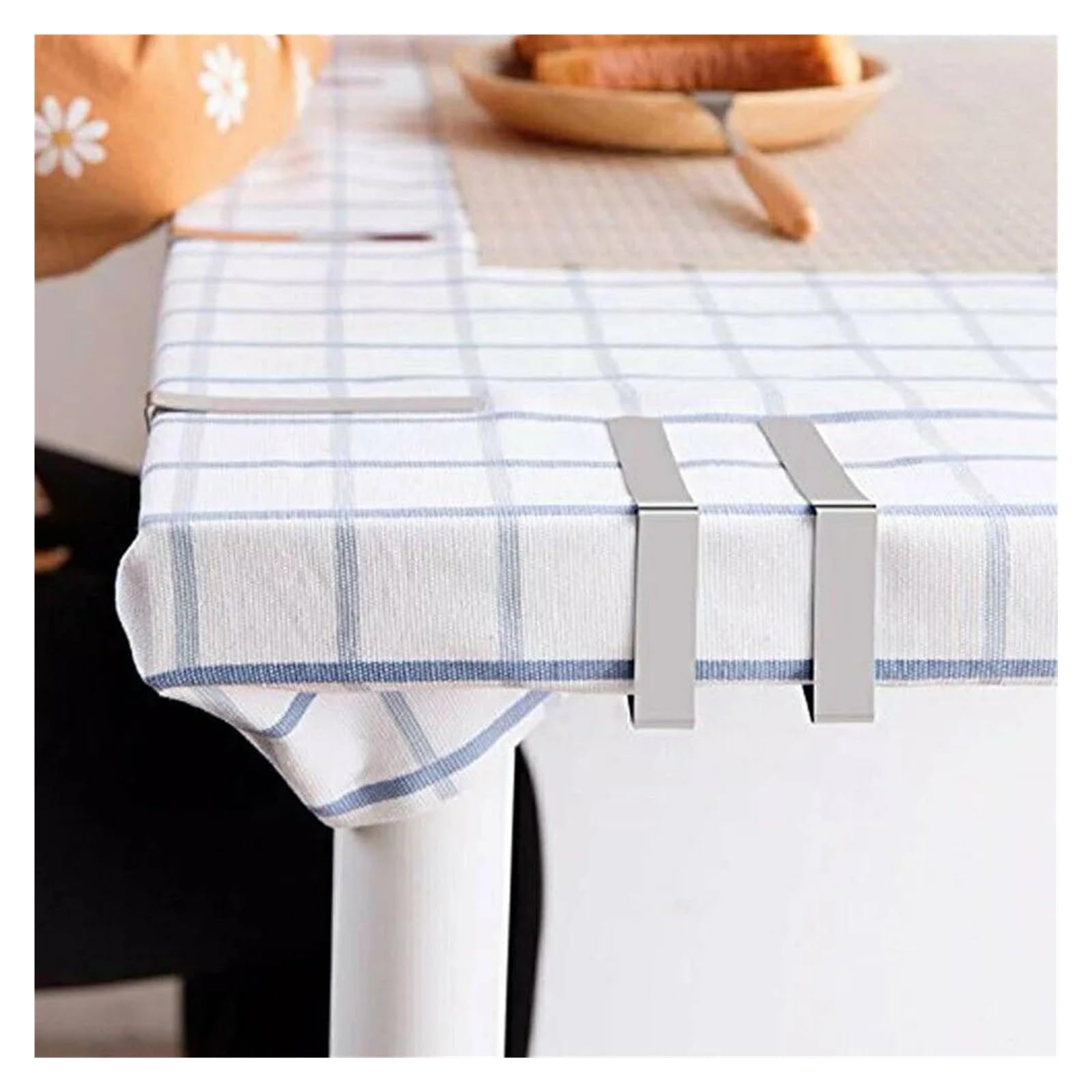Picknickutensilien-Set aus Edelstahl, Tischdecken-Cliphalter, geeignet für Heimgeschirr und Hochzeitszubehör für Picknick, Hochzeit, Party, 68 Stück