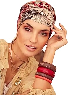Belle of Hope SAPPHIRE BOHO Printed Turban by Christine Headwear (Flowerpot Red) 19 Page Q & A Guide