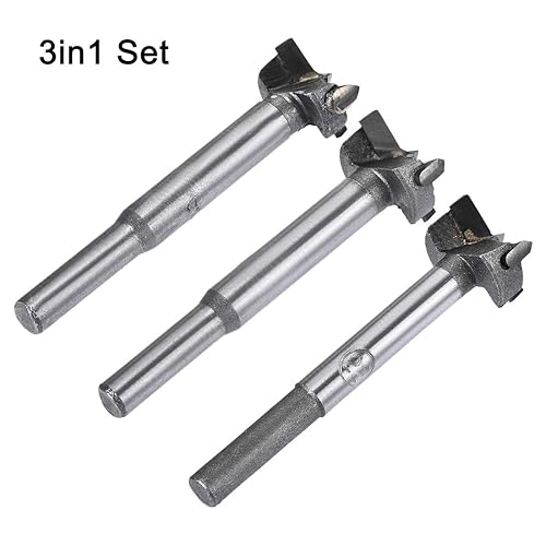 Miniatura 10 de uxcell Forstner - Brocas de taladro para madera, 0.906 in, 0.945 in, 0.984 in de diámetro, sierra de agujero de carburo, punta de acero de aleación,