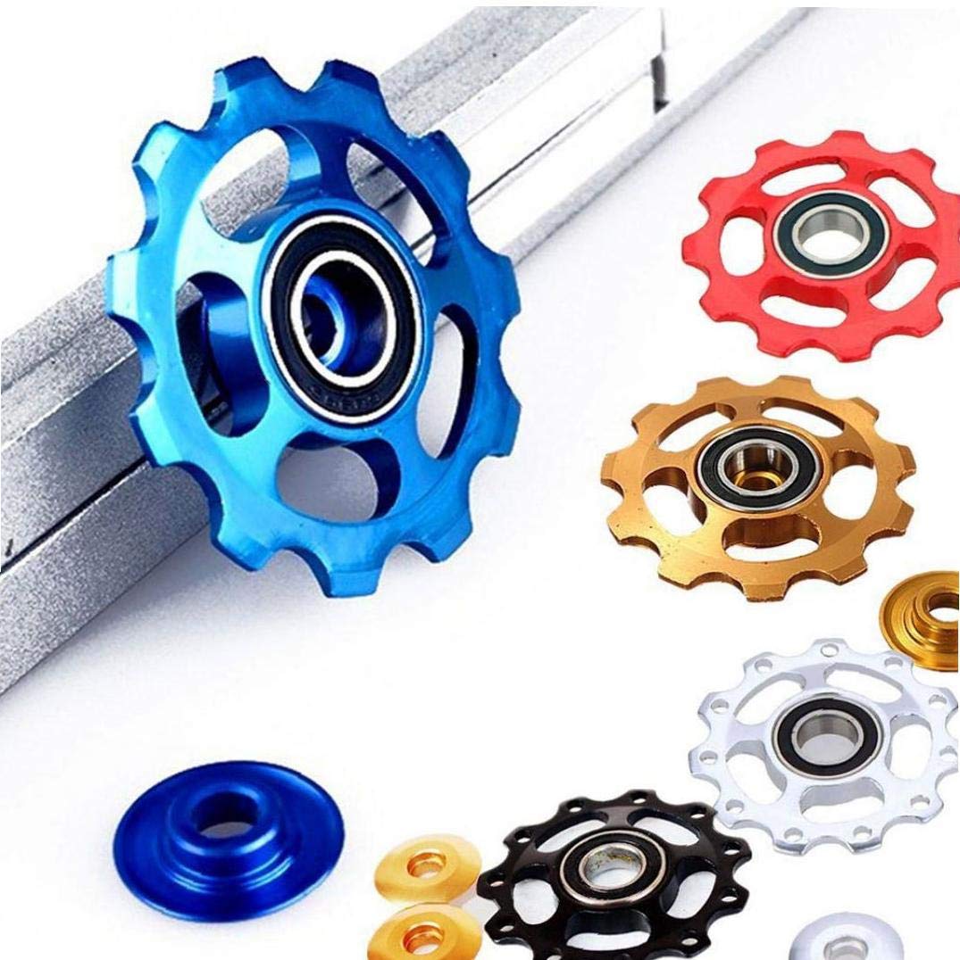 Pulegge Deragliatore Bici 11T - Lega Alluminio CNC, Cuscinetti A Sfera, Per MTB E Strada - Foto 3